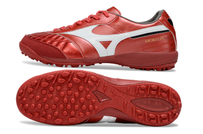 Men's Mizuno Morelia Neo 4 TF Artificial Turf Low-Tops Football Shoes - Red/White/Black