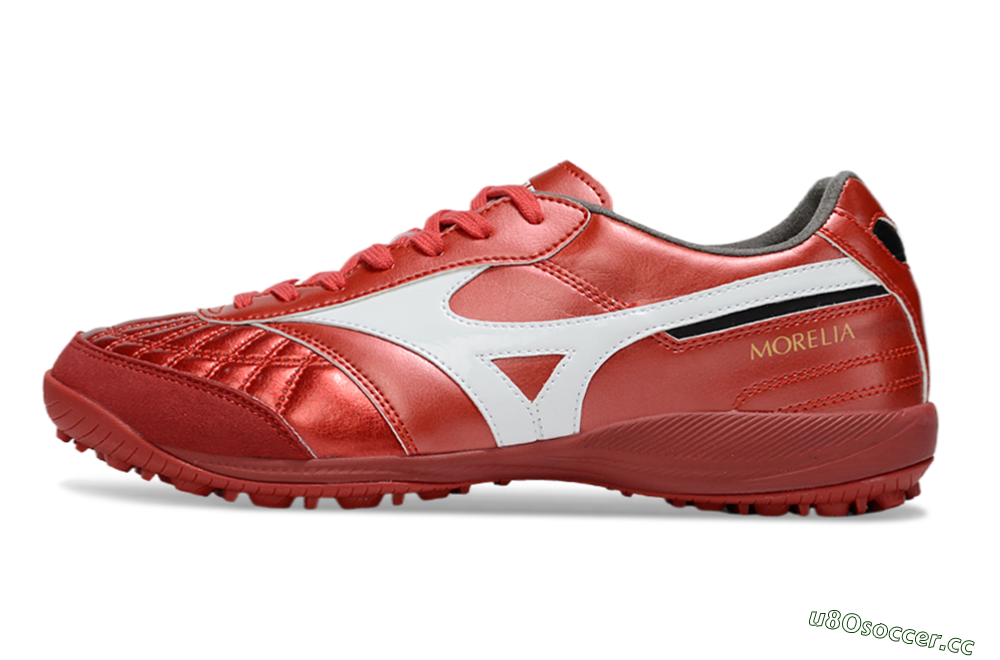 Men's Mizuno Morelia Neo 4 TF Artificial Turf Low-Tops Football Shoes - Red/White/Black 0
