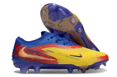 Men's Nike Phantom 6 Elite Low FG Firm Ground Low-Tops Football Boots - Yellow/Red/Blue