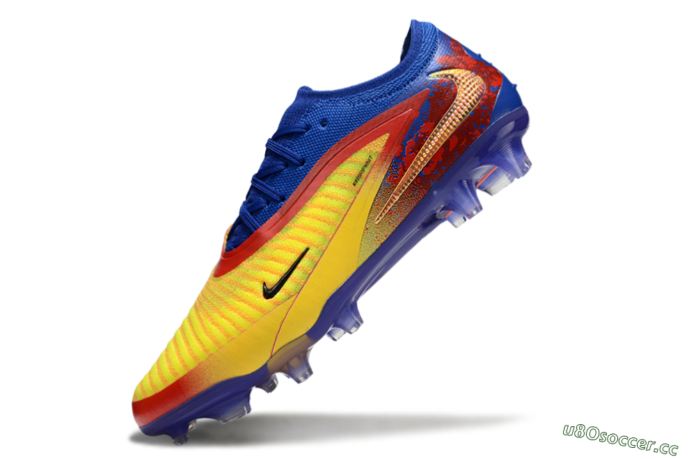 Men's Nike Phantom 6 Elite Low FG Firm Ground Low-Tops Football Boots - Yellow/Red/Blue 5