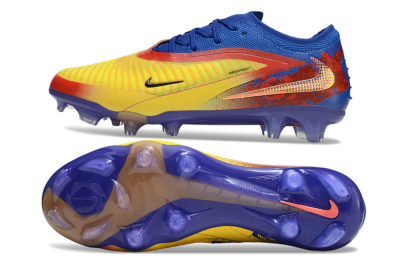 Men's Nike Phantom 6 Elite Low FG Firm Ground Low-Tops Football Boots - Yellow/Red/Blue
