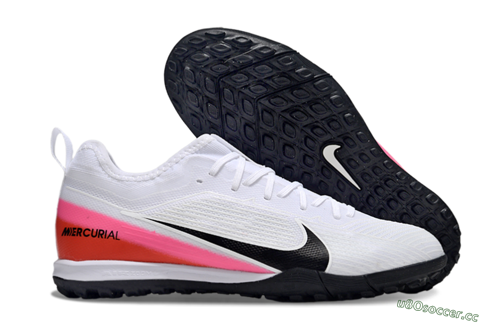 Unisex Nike Air Zoom Mercurial Vapor 16 Pro TF Artificial Turf Low-Tops Football Shoes - White/Black/Pink 2