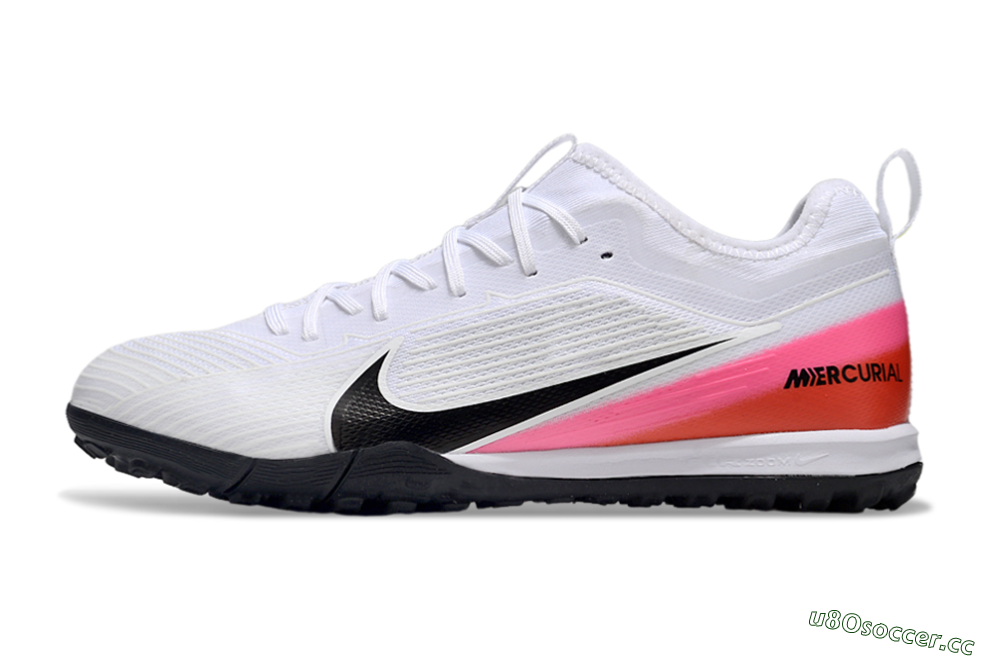Unisex Nike Air Zoom Mercurial Vapor 16 Pro TF Artificial Turf Low-Tops Football Shoes - White/Black/Pink 0