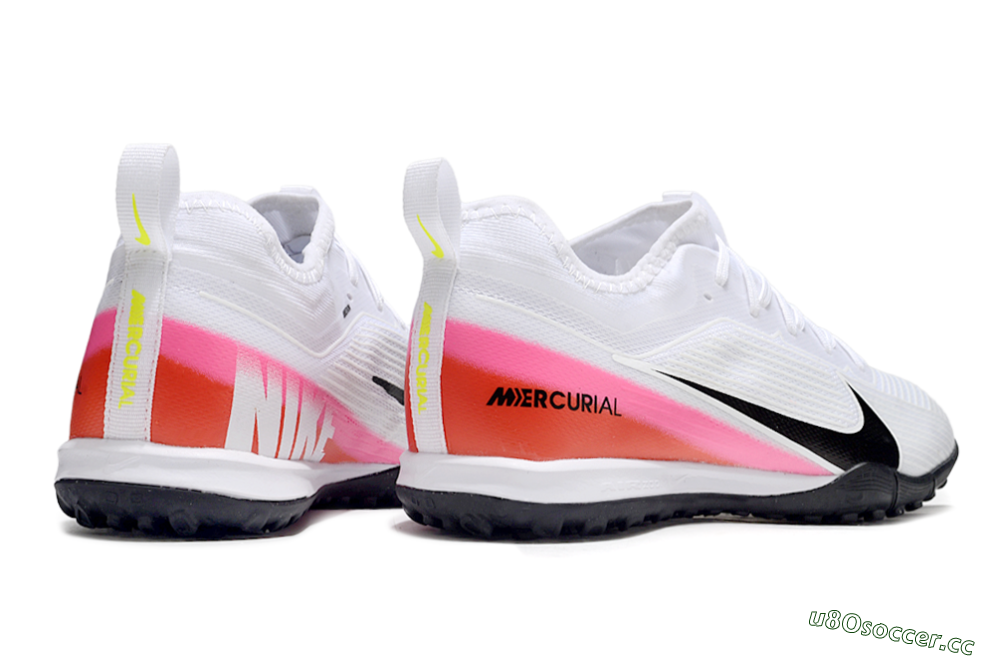 Unisex Nike Air Zoom Mercurial Vapor 16 Pro TF Artificial Turf Low-Tops Football Shoes - White/Black/Pink 6