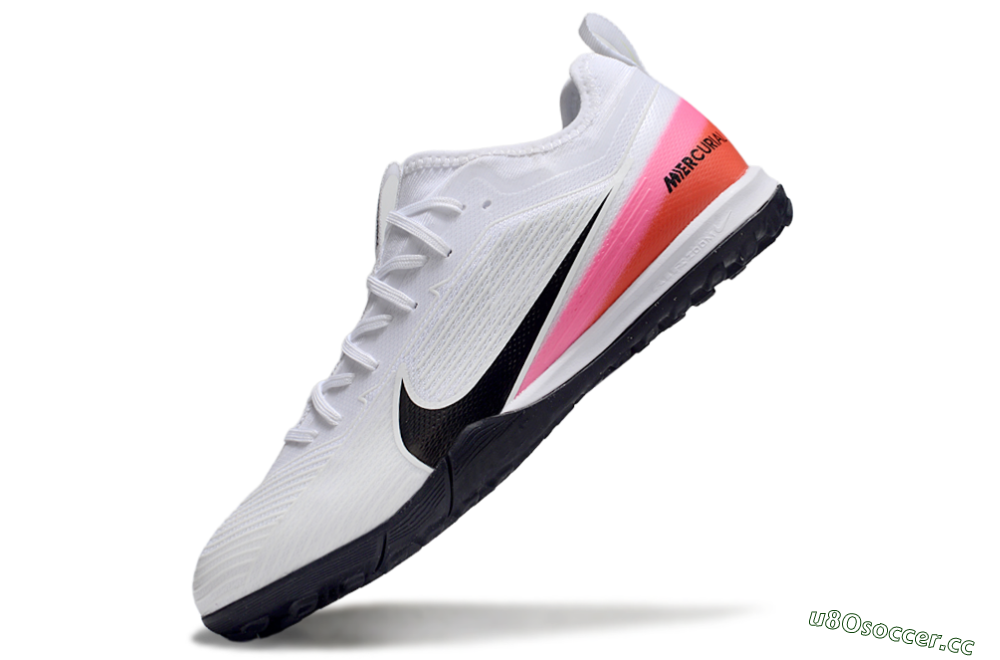 Unisex Nike Air Zoom Mercurial Vapor 16 Pro TF Artificial Turf Low-Tops Football Shoes - White/Black/Pink 5