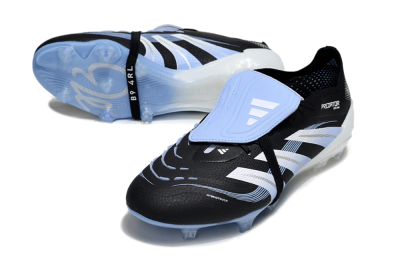 Men's Adidas Predator 25 Elite Foldover Tongue FG Firm Ground Low-Tops Football Boots - Black/Jade/White