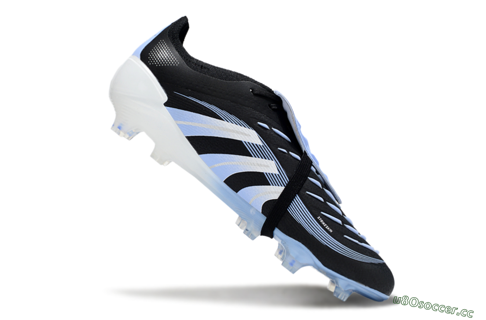 Men's Adidas Predator 25 Elite Foldover Tongue FG Firm Ground Low-Tops Football Boots - Black/Jade/White 4
