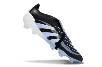 Men's Adidas Predator 25 Elite Foldover Tongue FG Firm Ground Low-Tops Football Boots - Black/Jade/White