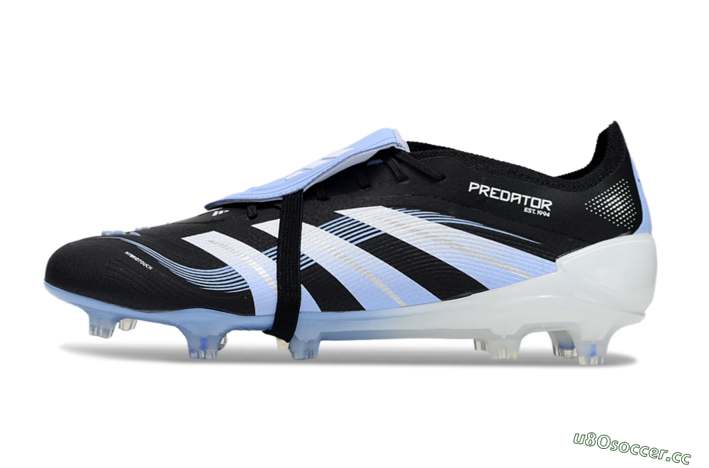 Men's Adidas Predator 25 Elite Foldover Tongue FG Firm Ground Low-Tops Football Boots - Black/Jade/White 0