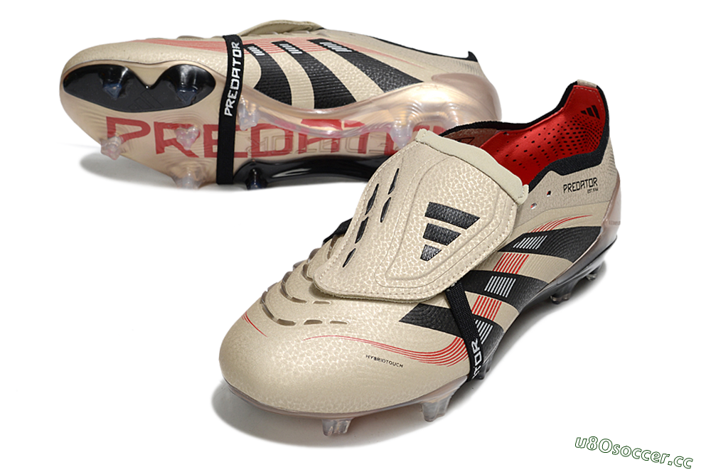 Men's Adidas Predator 25 Elite Foldover Tongue FG Firm Ground Low-Tops Football Boots - Gold/Black/White 3