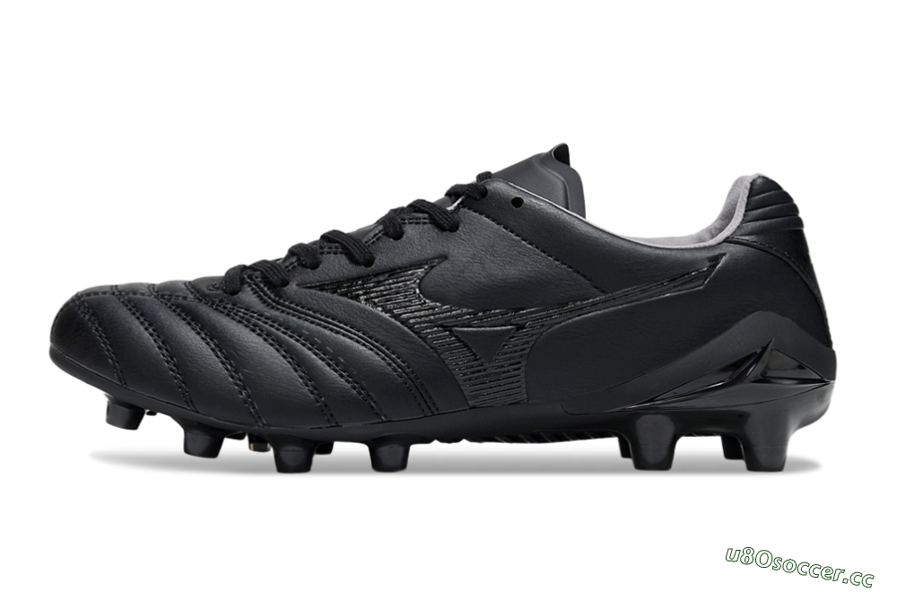 Men's Mizuno Morelia Neo 4 FG Firm Ground Low-Tops Football Boots - Black/Black 0