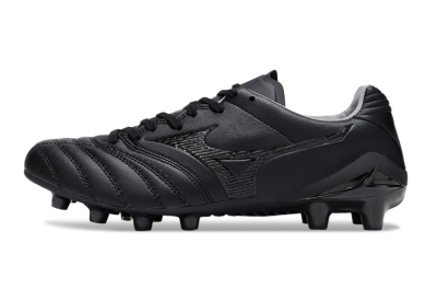 Men's Mizuno Morelia Neo 4 FG Firm Ground Low-Tops Football Boots - Black/Black