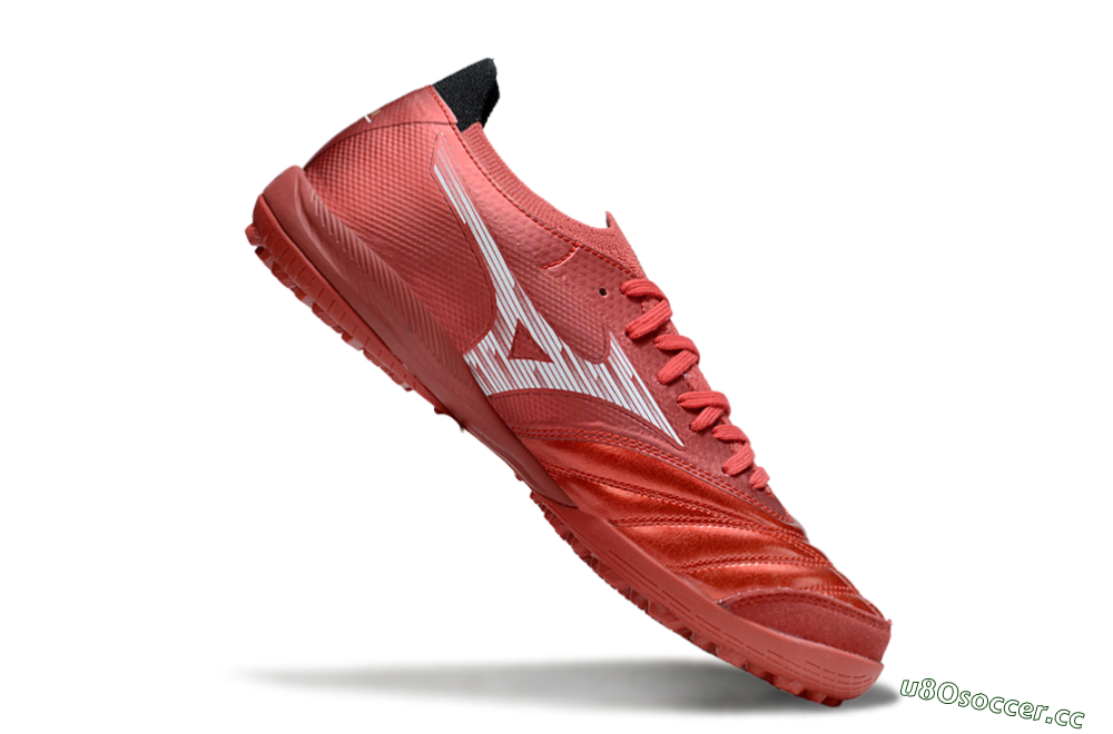 Men's Mizuno Morelia Neo 4 TF Artificial Turf Low-Tops Football Shoes - Red/White/Black 4