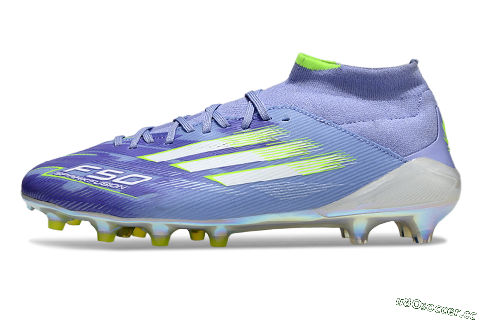 Men's Adidas F50 Elite Mid FG Firm Ground High-Tops Football Boots - Blue/Silver/Gold 0