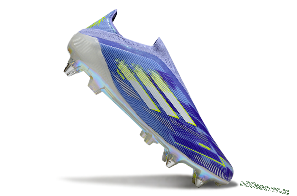 Men's Adidas F50 Elite Laceless SG Soft Ground Low-Tops Football Boots - Blue/Silver/Gold 4