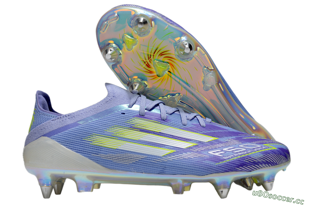 Men's Adidas F50 Elite SG Soft Ground Low-Tops Football Boots - Blue/Silver/Gold 2