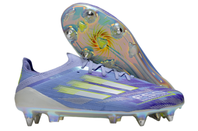 Men's Adidas F50 Elite SG Soft Ground Low-Tops Football Boots - Blue/Silver/Gold