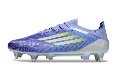 Men's Adidas F50 Elite SG Soft Ground Low-Tops Football Boots - Blue/Silver/Gold