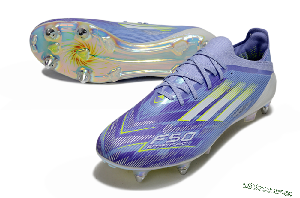 Men's Adidas F50 Elite SG Soft Ground Low-Tops Football Boots - Blue/Silver/Gold 3