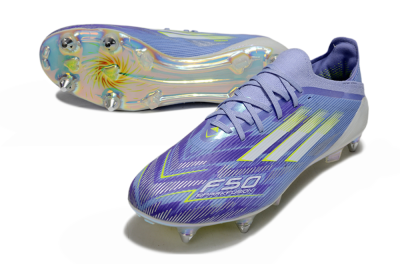 Men's Adidas F50 Elite SG Soft Ground Low-Tops Football Boots - Blue/Silver/Gold