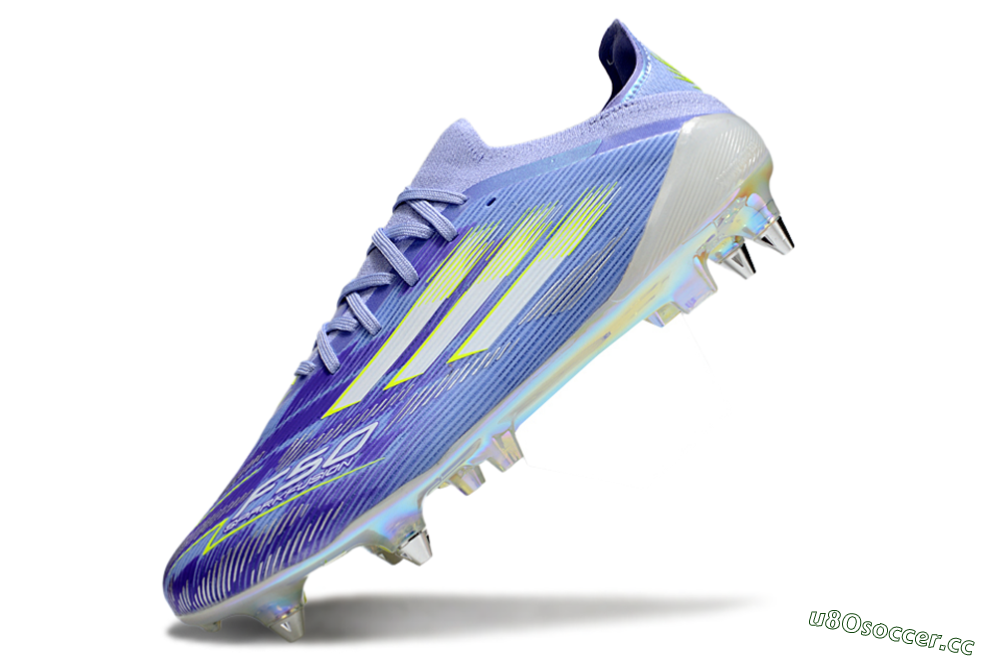 Men's Adidas F50 Elite SG Soft Ground Low-Tops Football Boots - Blue/Silver/Gold 5