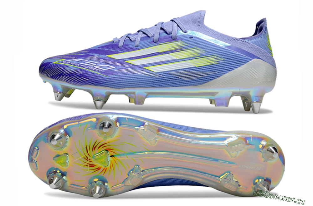 Men's Adidas F50 Elite SG Soft Ground Low-Tops Football Boots - Blue/Silver/Gold 1