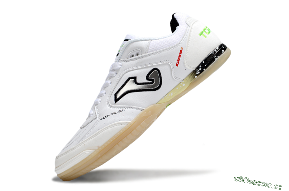 Men's Joma Top Flex IC Indoor & Futsal Low-Tops Football Shoes - White/Silver/Yellow 5