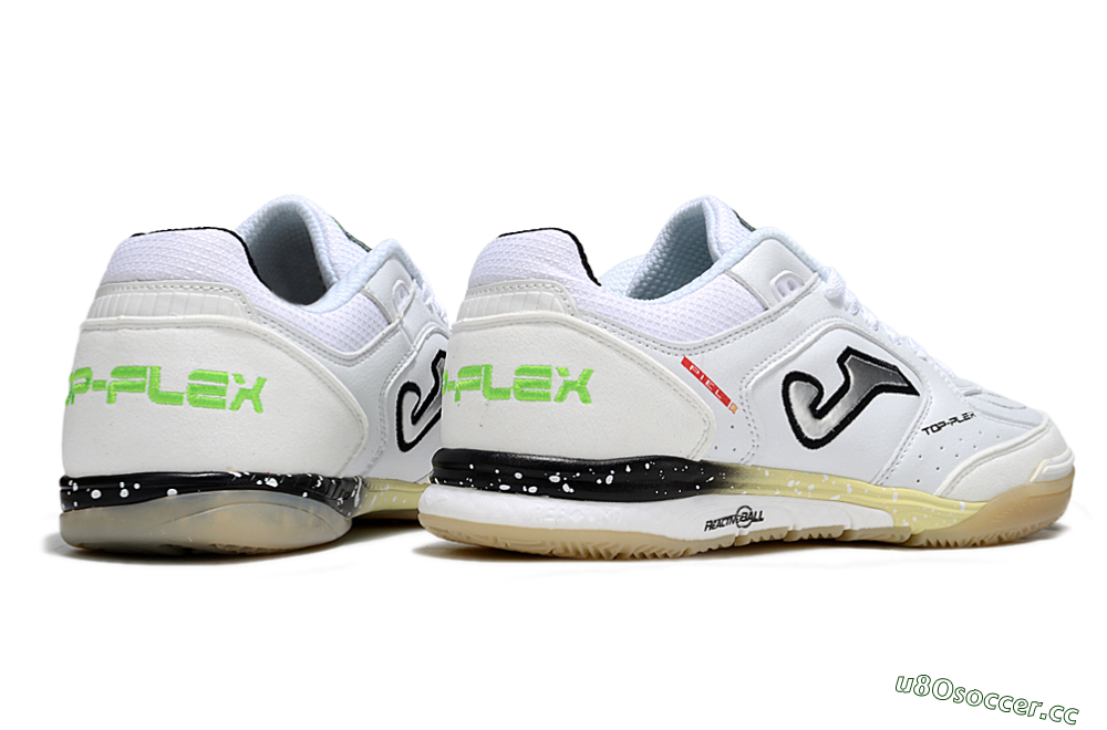 Men's Joma Top Flex IC Indoor & Futsal Low-Tops Football Shoes - White/Silver/Yellow 6