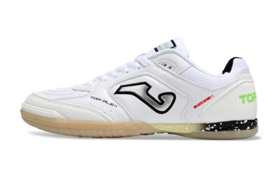 Men's Joma Top Flex IC Indoor & Futsal Low-Tops Football Shoes - White/Silver/Yellow