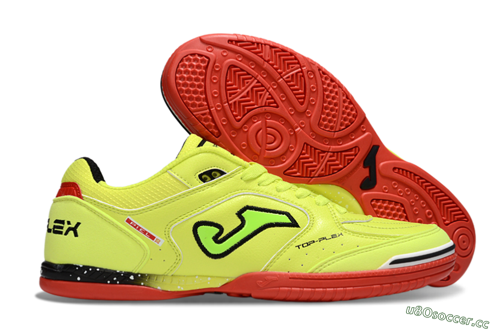 Men's Joma Top Flex IC Indoor & Futsal Low-Tops Football Shoes - Yellow/Black/Red 2