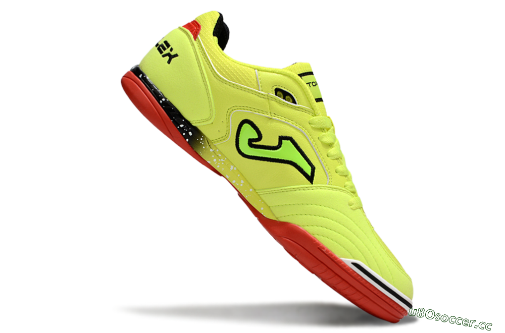 Men's Joma Top Flex IC Indoor & Futsal Low-Tops Football Shoes - Yellow/Black/Red 4