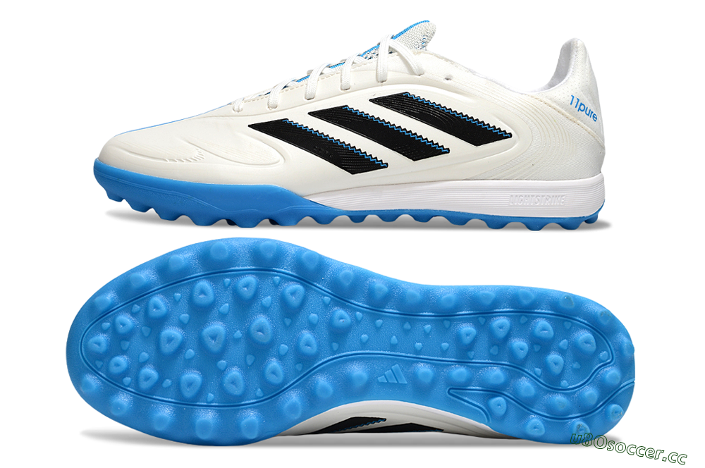 Men's Adidas Copa 11 Pure TF Artificial Turf Low-Tops Football Shoes - White/Black/Blue 1