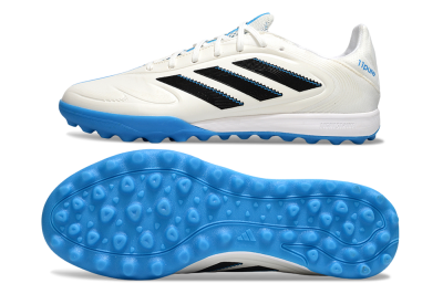 Men's Adidas Copa 11 Pure TF Artificial Turf Low-Tops Football Shoes - White/Black/Blue