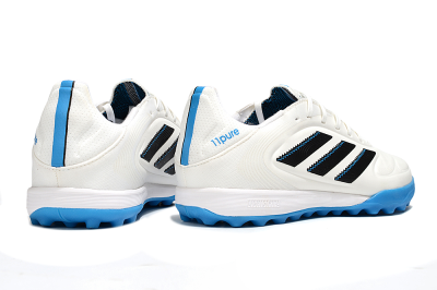 Men's Adidas Copa 11 Pure TF Artificial Turf Low-Tops Football Shoes - White/Black/Blue