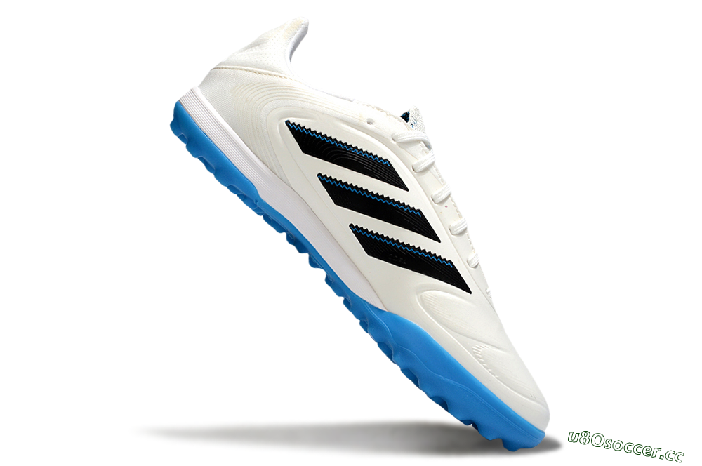Men's Adidas Copa 11 Pure TF Artificial Turf Low-Tops Football Shoes - White/Black/Blue 4