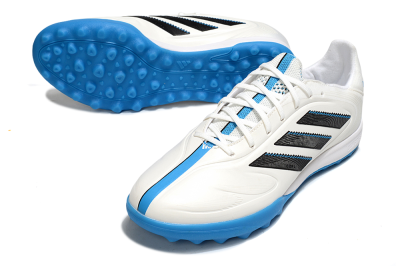 Men's Adidas Copa 11 Pure TF Artificial Turf Low-Tops Football Shoes - White/Black/Blue