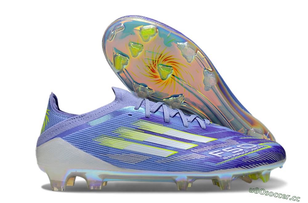 Unisex Adidas F50 Elite FG Firm Ground Low-Tops Football Boots - Blue/Silver/Gold 2