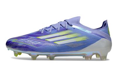 Unisex Adidas F50 Elite FG Firm Ground Low-Tops Football Boots - Blue/Silver/Gold