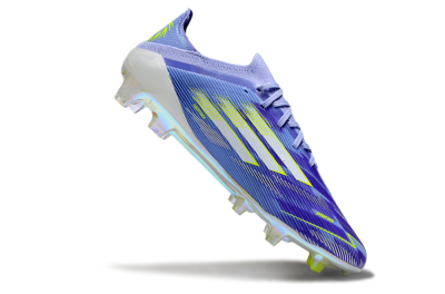 Unisex Adidas F50 Elite FG Firm Ground Low-Tops Football Boots - Blue/Silver/Gold