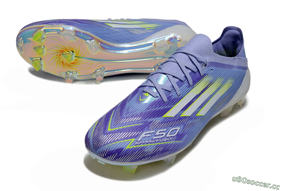 Unisex Adidas F50 Elite FG Firm Ground Low-Tops Football Boots - Blue/Silver/Gold 3
