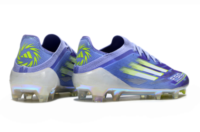 Unisex Adidas F50 Elite FG Firm Ground Low-Tops Football Boots - Blue/Silver/Gold