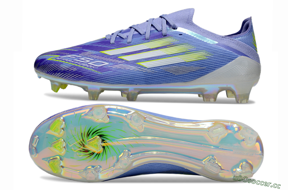 Unisex Adidas F50 Elite FG Firm Ground Low-Tops Football Boots - Blue/Silver/Gold 1