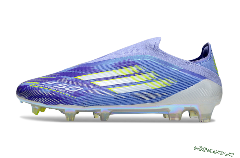 Unisex Adidas F50 Elite Laceless FG Firm Ground Low-Tops Football Boots - Blue/Silver/Gold 0