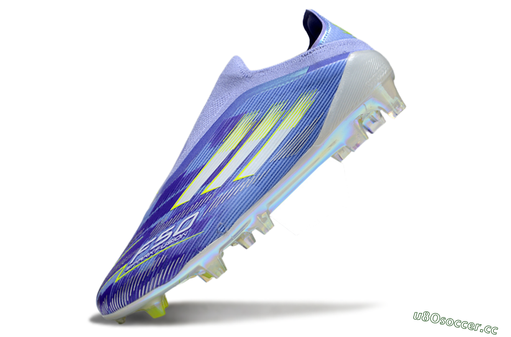 Unisex Adidas F50 Elite Laceless FG Firm Ground Low-Tops Football Boots - Blue/Silver/Gold 5