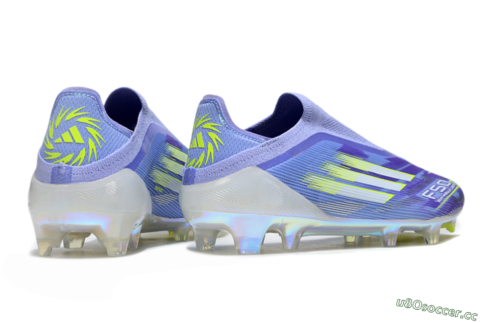 Unisex Adidas F50 Elite Laceless FG Firm Ground Low-Tops Football Boots - Blue/Silver/Gold 6