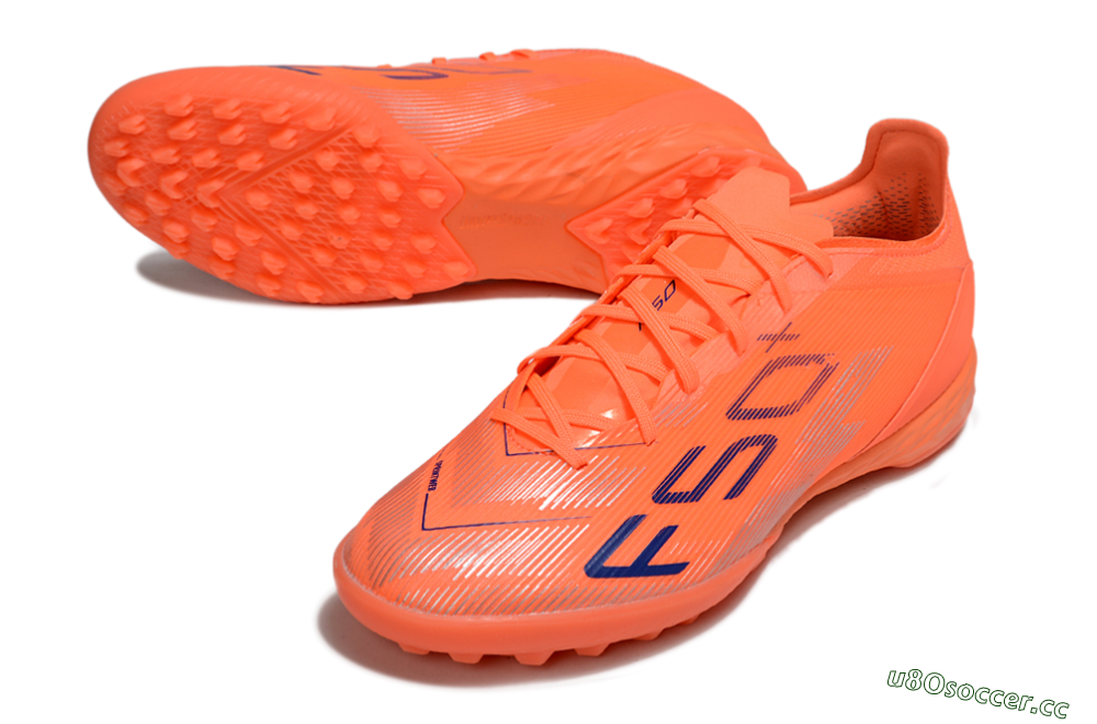 Men's Adidas F50 Pro TF Artificial Turf Low-Tops Football Shoes - Red/Blue/Silver 3