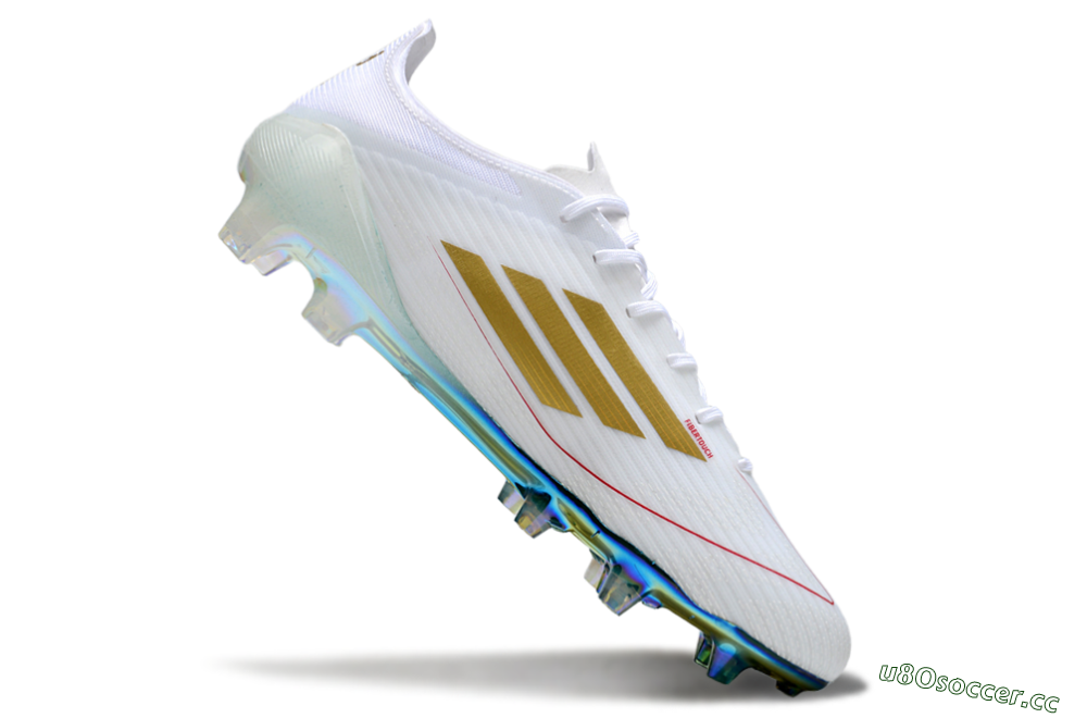 Unisex Adidas F50 Elite FG Firm Ground Low-Tops Football Boots - White/Green/Yellow 4