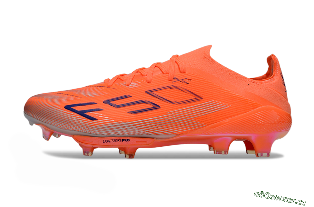 Men's Adidas F50+ Lightstrike Pro FG Firm Ground Low-Tops Football Boots - Red/Blue/Silver 0