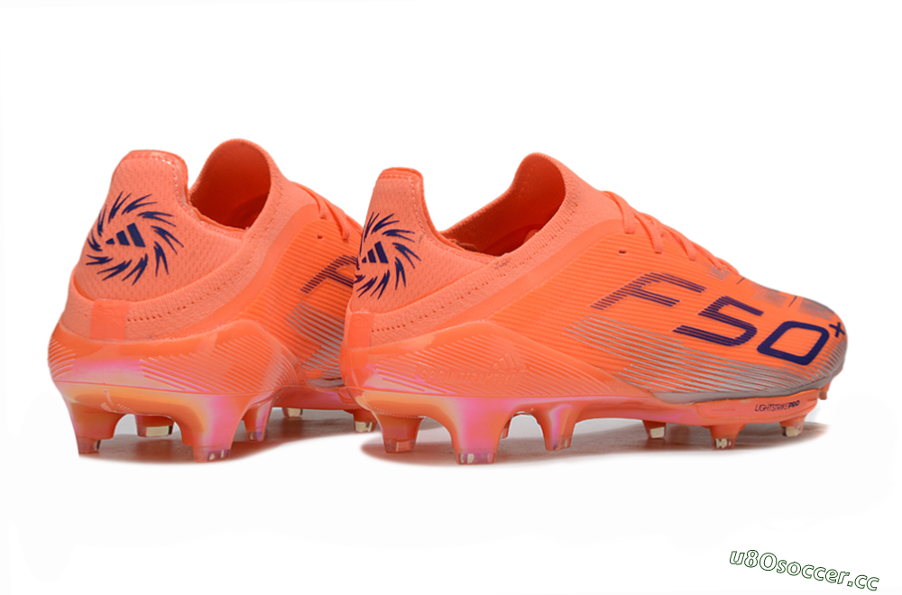 Men's Adidas F50+ Lightstrike Pro FG Firm Ground Low-Tops Football Boots - Red/Blue/Silver 6