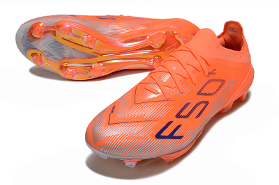 Men's Adidas F50+ Lightstrike Pro FG Firm Ground Low-Tops Football Boots - Red/Blue/Silver